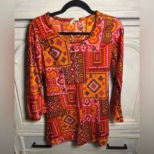 Vintage 60’s/70’s Abstract Mod Psychedelic Patchwork Mini‎ Dress ACT I New York